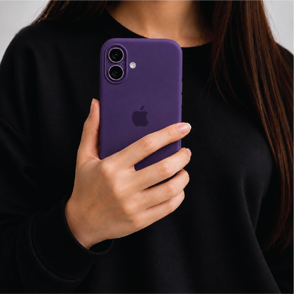 Purple Liquid Silicone Case For Apple iPhone Models