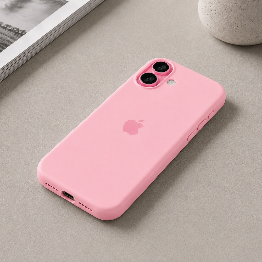 Baby Pink Liquid Silicone Case For Apple iPhone Models