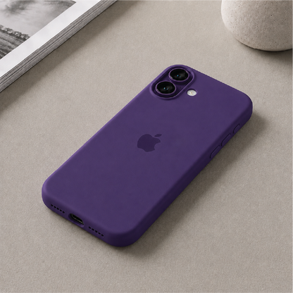 Purple Liquid Silicone Case For Apple iPhone Models