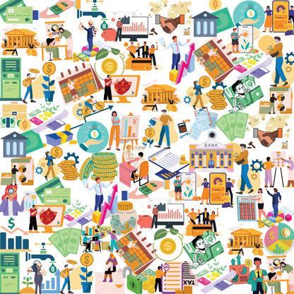 Banking Sticker Bundle – 48 Waterproof Aesthetic Stickers