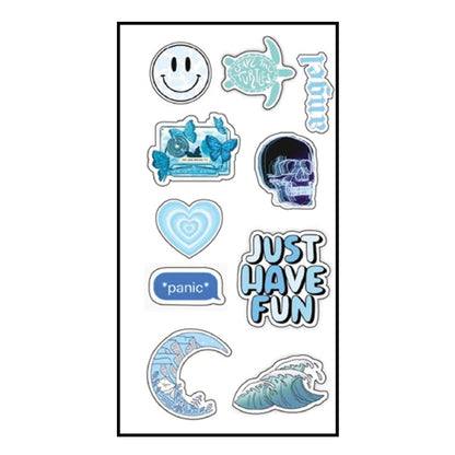 Blue Themed Stickers