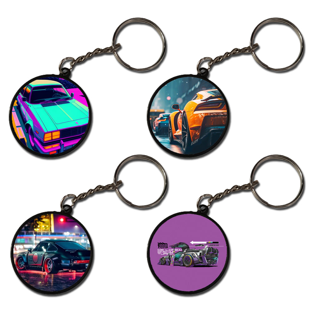 Cars - A Combo Of 4 Keychains circle