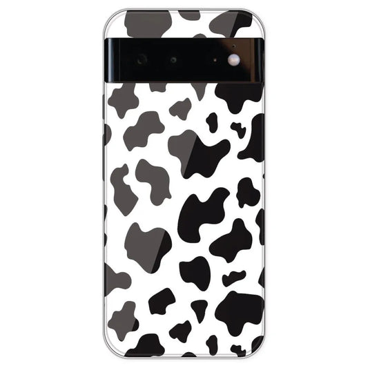 Cow Print - Clear Printed Silicone Case For Google Pixel 6