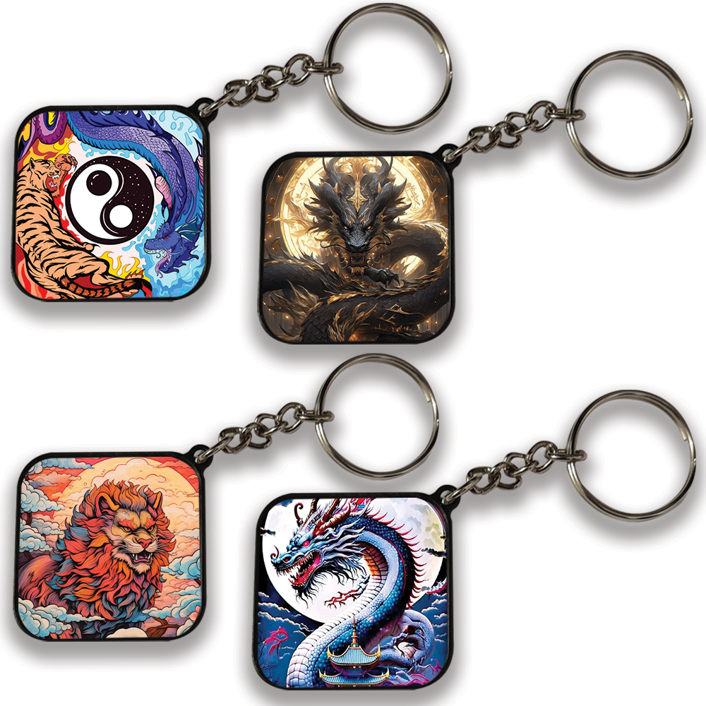 Dragons - A Combo Of 4 Keychains square