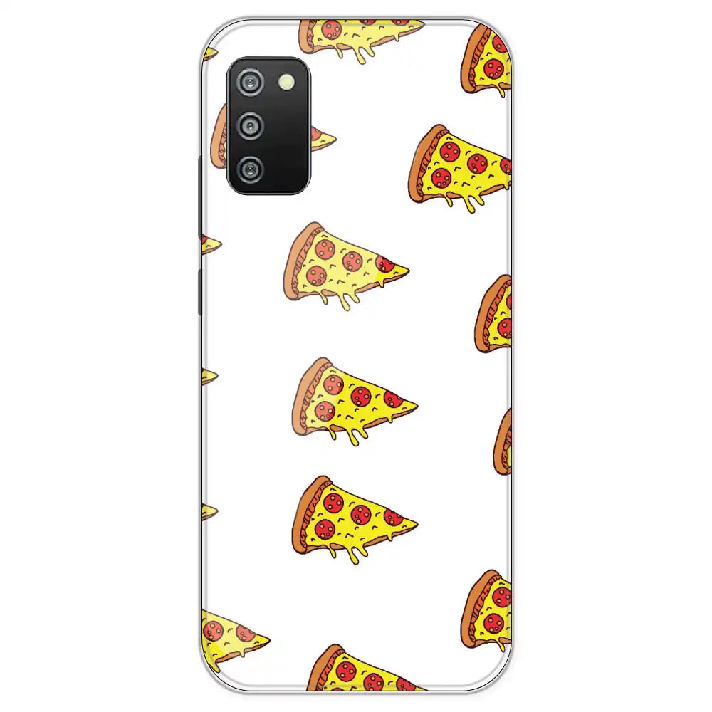Pizza - Clear Printed Silicone Case For Samsung Galaxy F02
