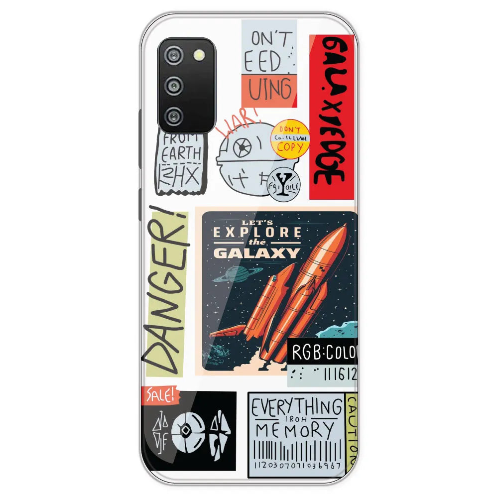 Galaxy - Clear Printed Silicone Case For Samsung Galaxy F02