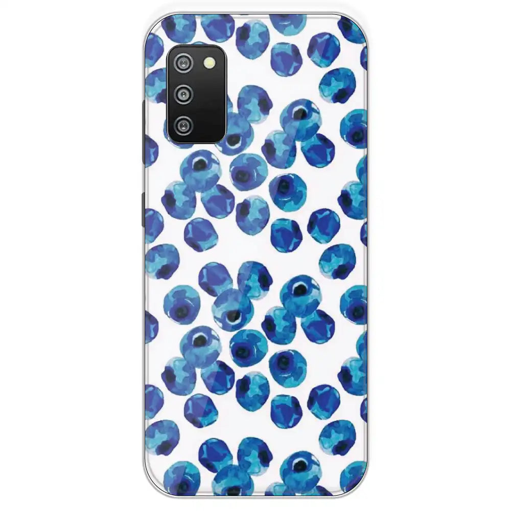 Blueberries - Printed Silicone Case For Samsung Galaxy F02
