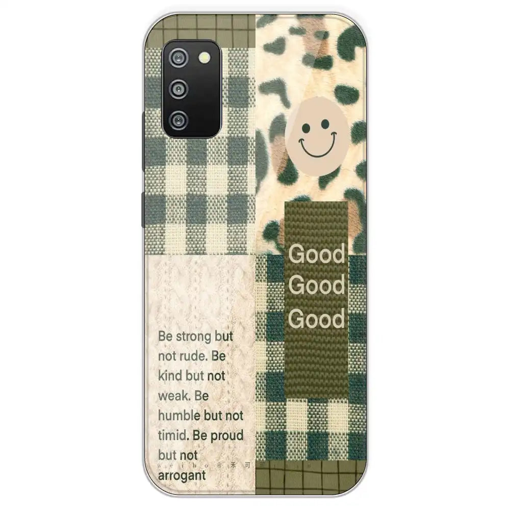 Patchwork Positivity - Printed Silicone Case For Samsung Galaxy F02