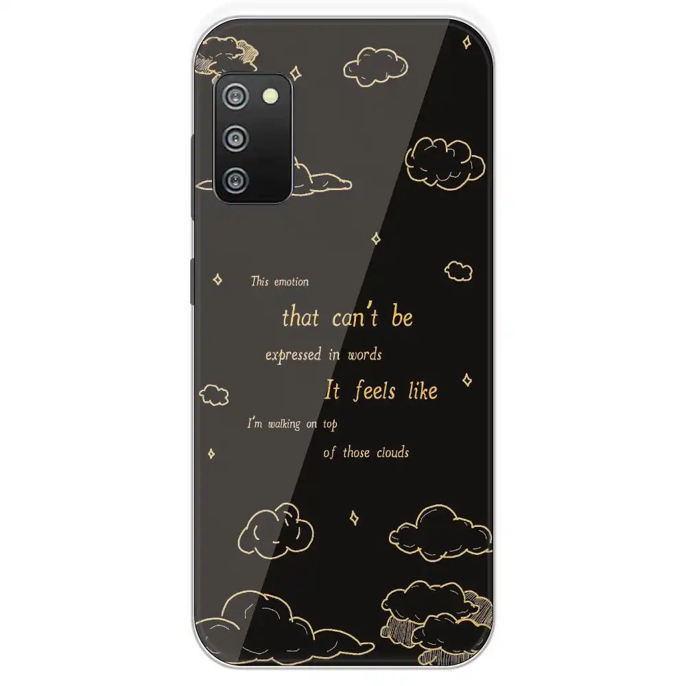 On Top Of Those Clouds - Printed Silicone Case For Samsung Galaxy F02