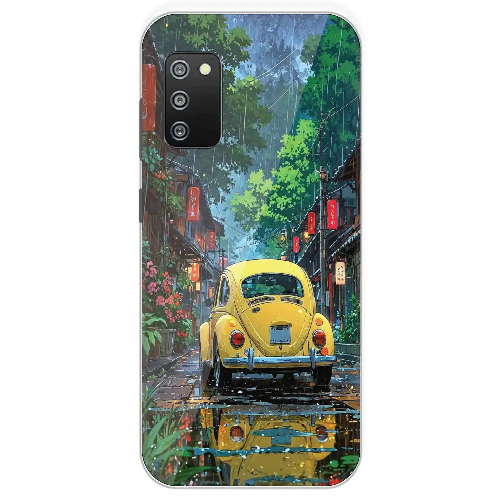 Yellow Bettle - Printed Silicone Case For Samsung Galaxy F02