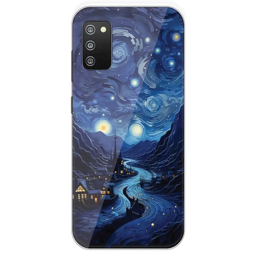 The Starry Night - Printed Silicone Case For Samsung Galaxy F02