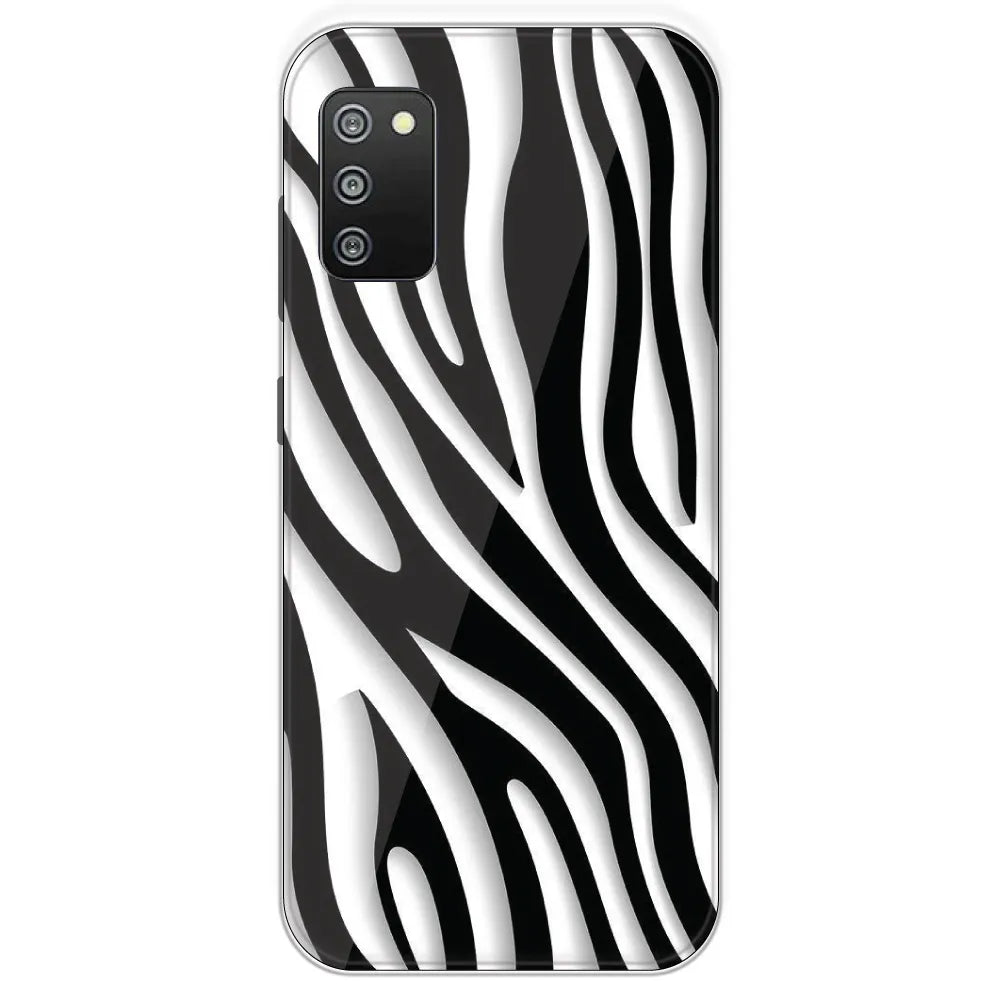 Zebra Print - Printed Silicone Case For Samsung Galaxy F02