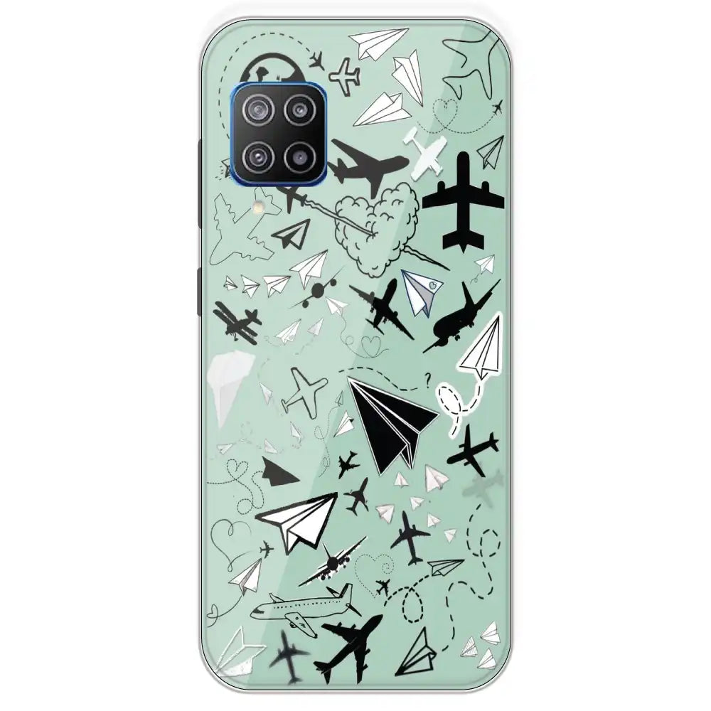Planes - Printed Silicone Case For Samsung Galaxy F12