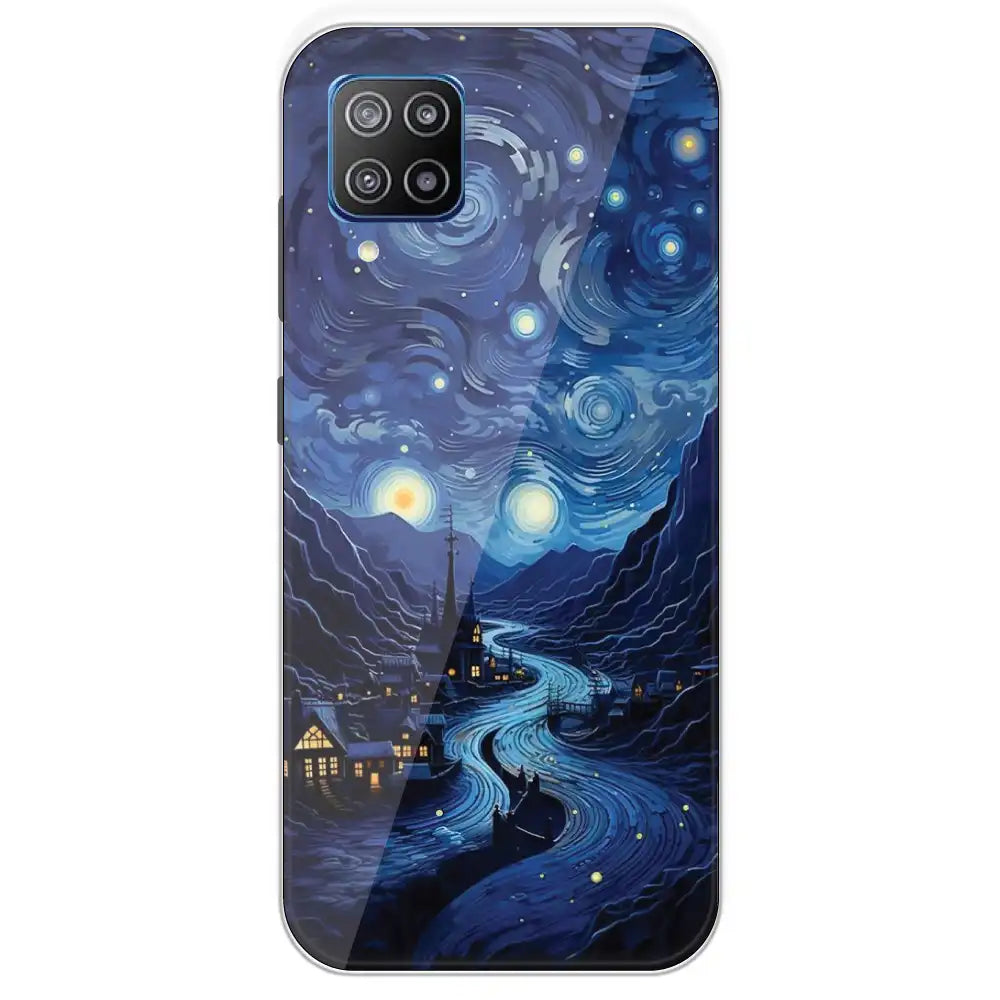 The Starry Night - Printed Silicone Case For Samsung Galaxy F12