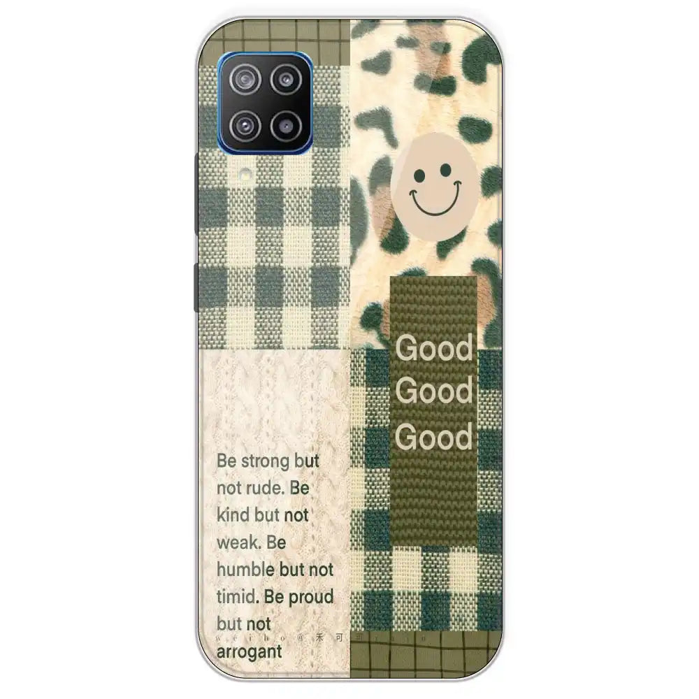 Patchwork Positivity - Printed Silicone Case For Samsung Galaxy F12