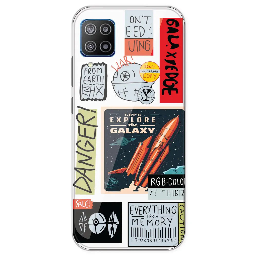 Galaxy - Clear Printed Silicone Case For Samsung Galaxy F12