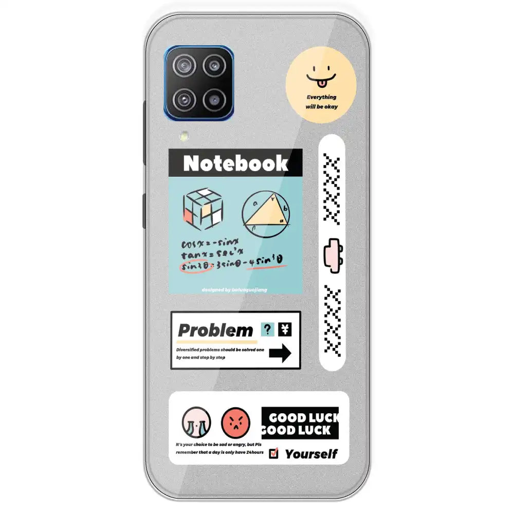 Exam Collage - Printed Silicone Case For Samsung Galaxy F12