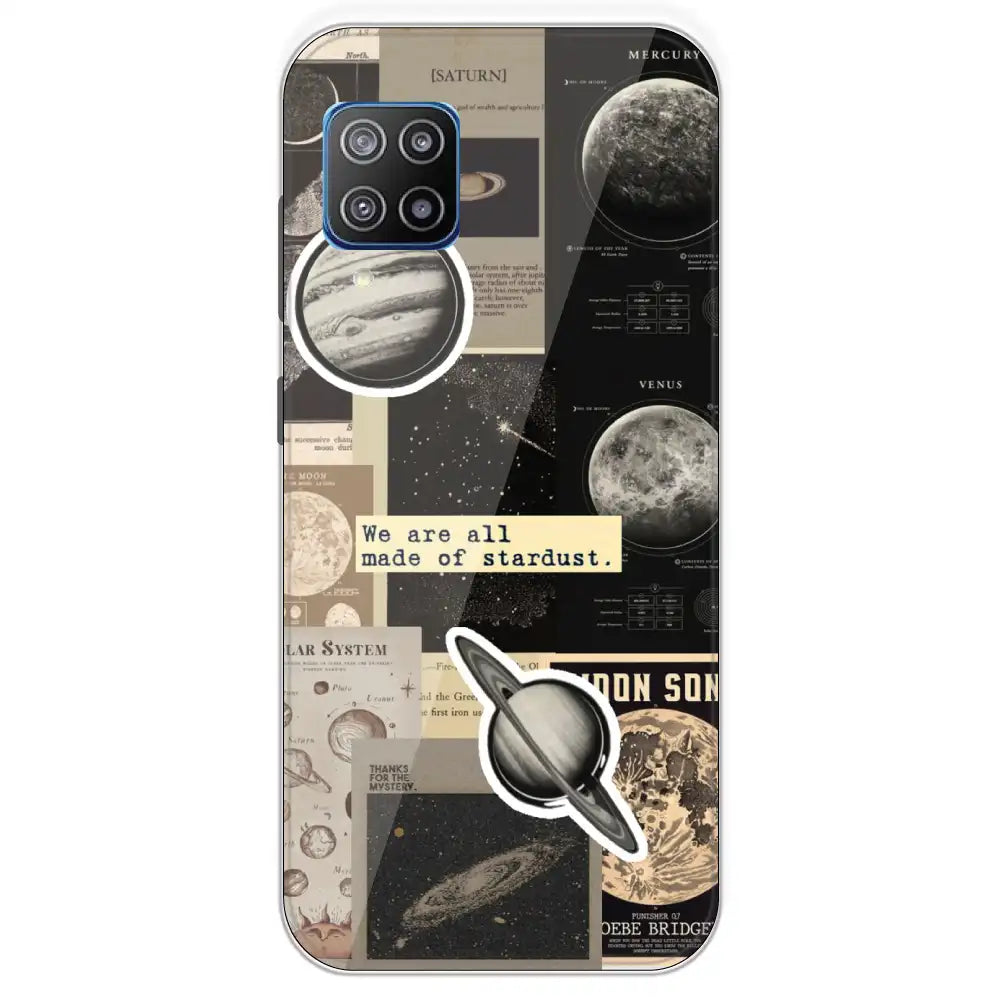 Planets - Printed Silicone Case For Samsung Galaxy F12