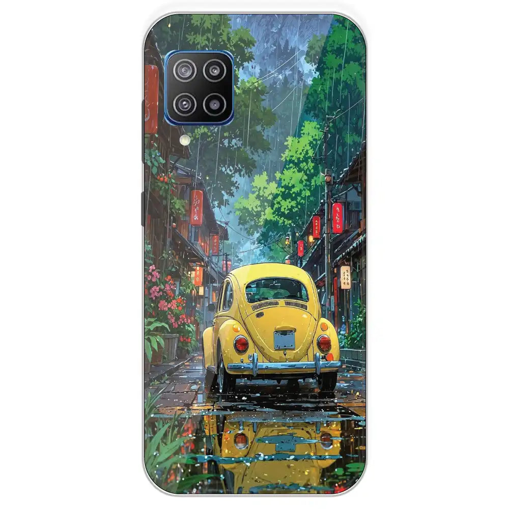 Yellow Bettle - Printed Silicone Case For Samsung Galaxy F12