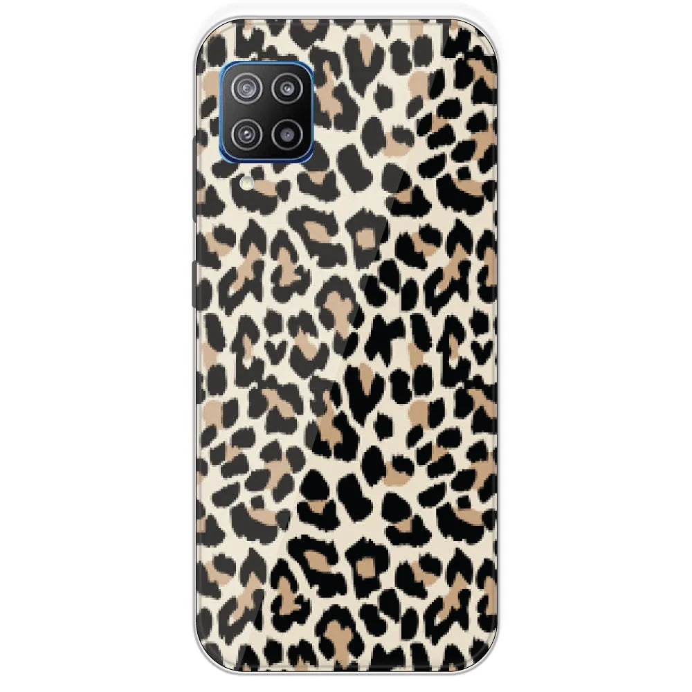 Leopard Print - Printed Silicone Case For Samsung Galaxy F12