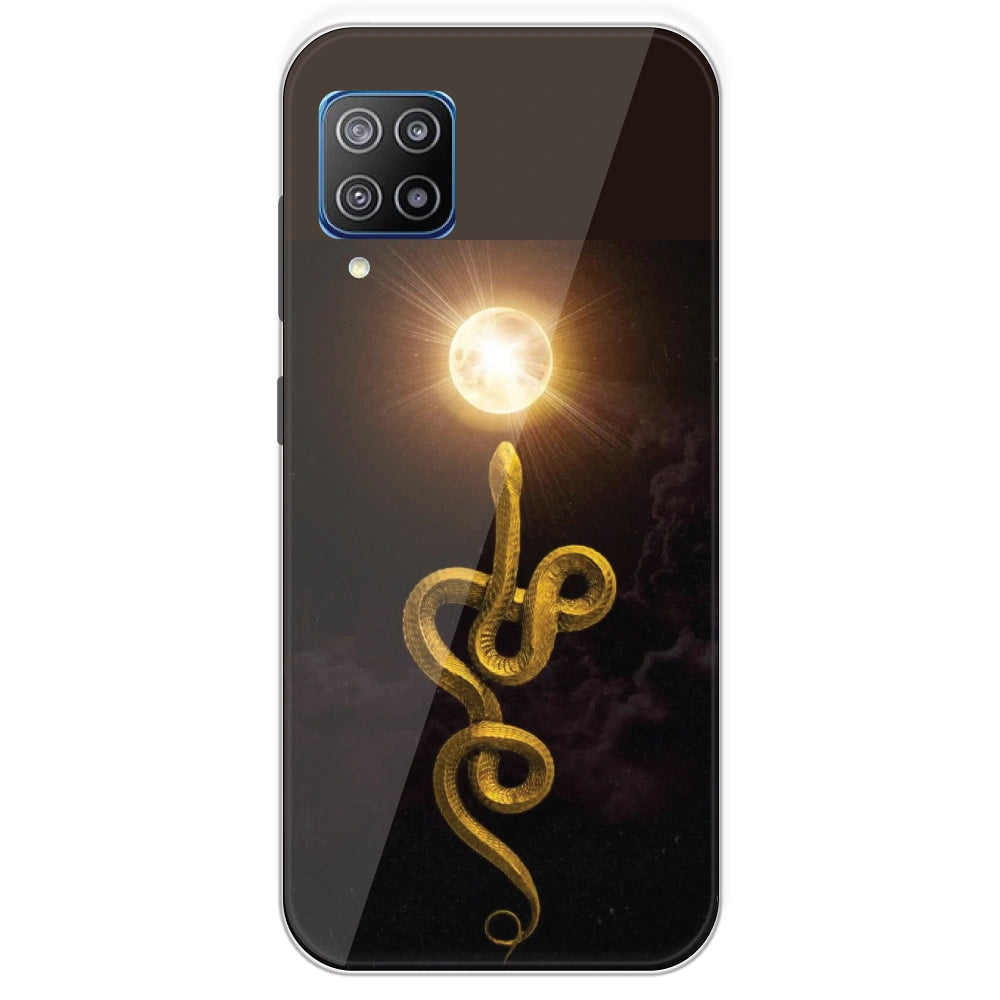 Golden Serpent - Printed Silicone Case For Samsung Galaxy F12