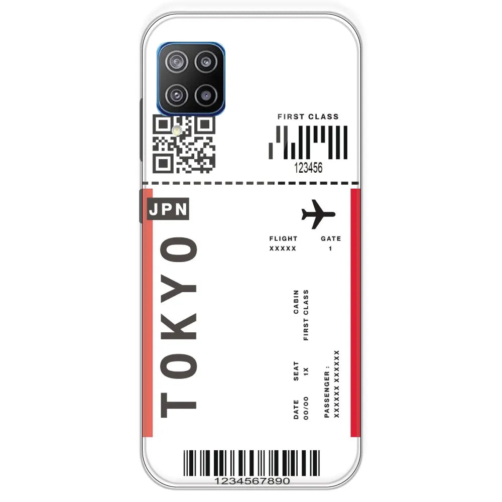 Tokyo Ticket - Clear Printed Silicone Case For Samsung Galaxy F12