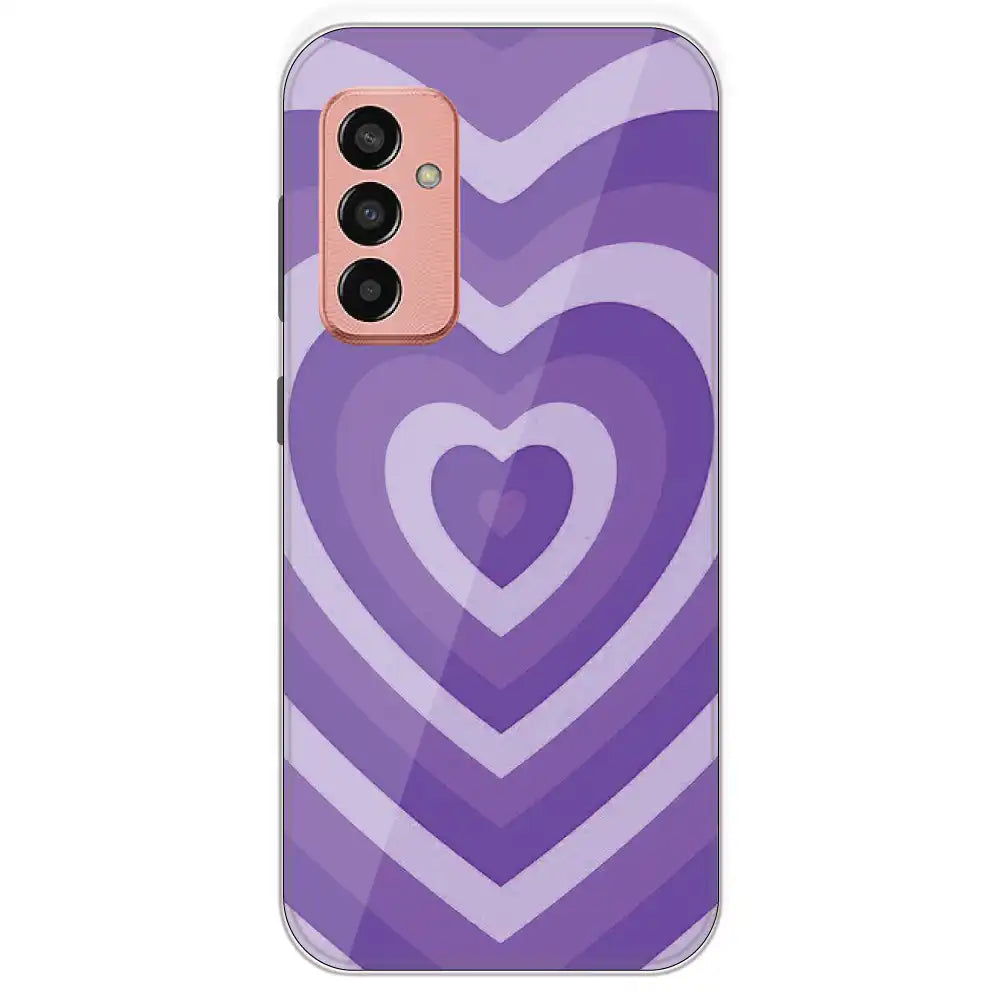 Purple Hearts - Printed Silicone Case For Samsung Galaxy F13
