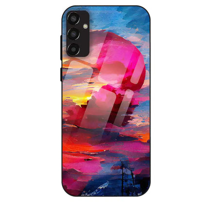 Abstract Sunset Vibes - Glass Case For Samsung Galaxy F13
