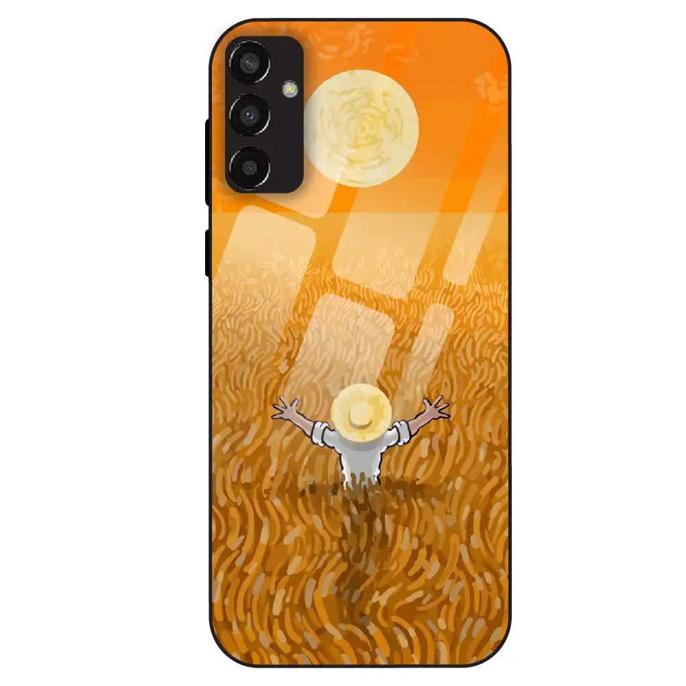 Golden Field Serenity - Glass Case For Samsung Galaxy F13