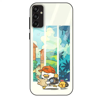 Cute Duck Adventure - Glass Case For Samsung Galaxy F13