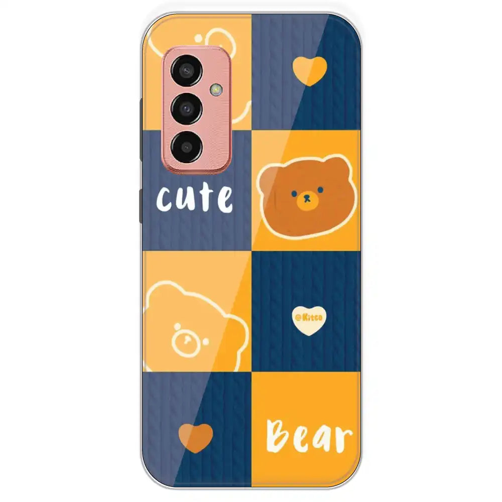 Cute Bear Collage - Printed Silicone Case For Samsung Galaxy F13
