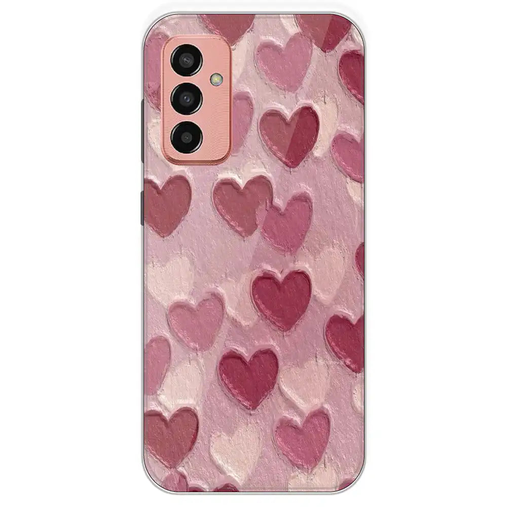 Pastel Hearts Love - Printed Silicone Case For Samsung Galaxy F13