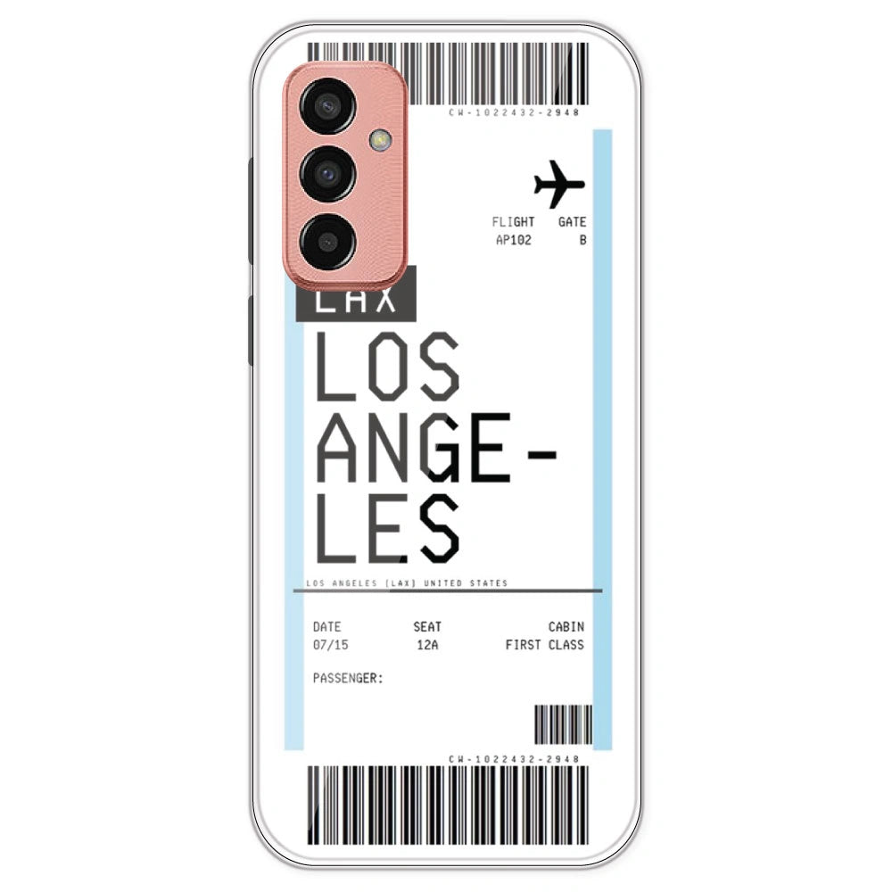 Los Angeles Ticket - Clear Printed Silicone Case For Samsung Galaxy F13