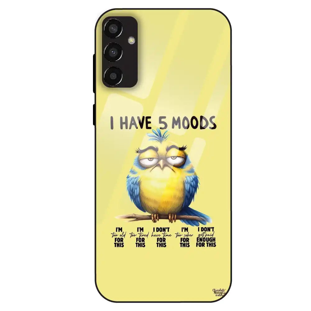5 Moods Owl - Glass Case For Samsung Galaxy F13