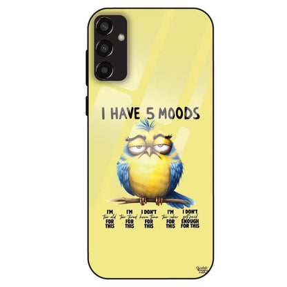 5 Moods Owl - Glass Case For Samsung Galaxy F13