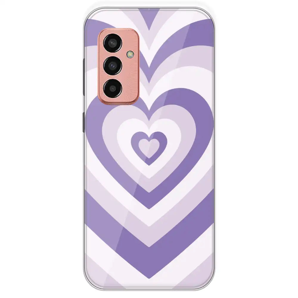 Dark Purple Hearts - Printed Silicone Case For Samsung Galaxy F13