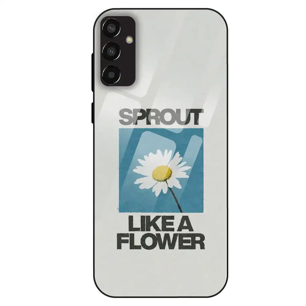 Minimal Daisy Flower - Glass Case For Samsung Galaxy F13
