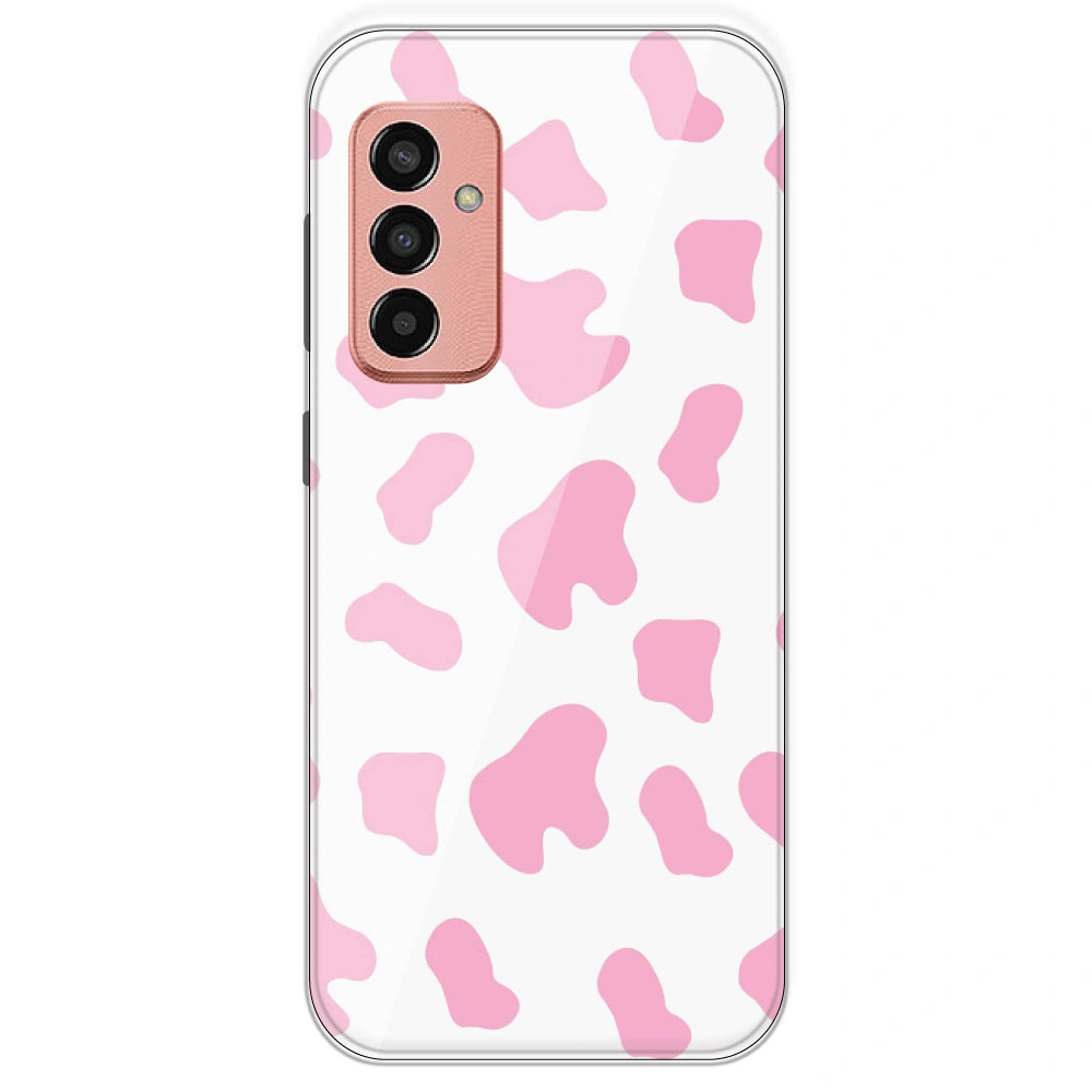 Pink Cow Print - Clear Printed Silicone Case For Samsung Galaxy F13