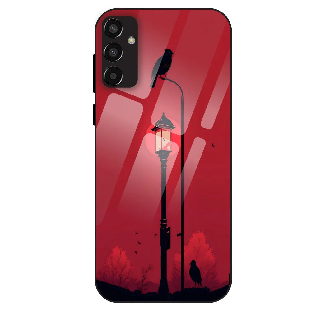 Red Street Lamp - Glass Case For Samsung Galaxy F13