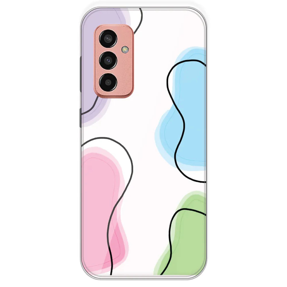 Rainbow Cow Print - Clear Printed Silicone Case For Samsung Galaxy F13