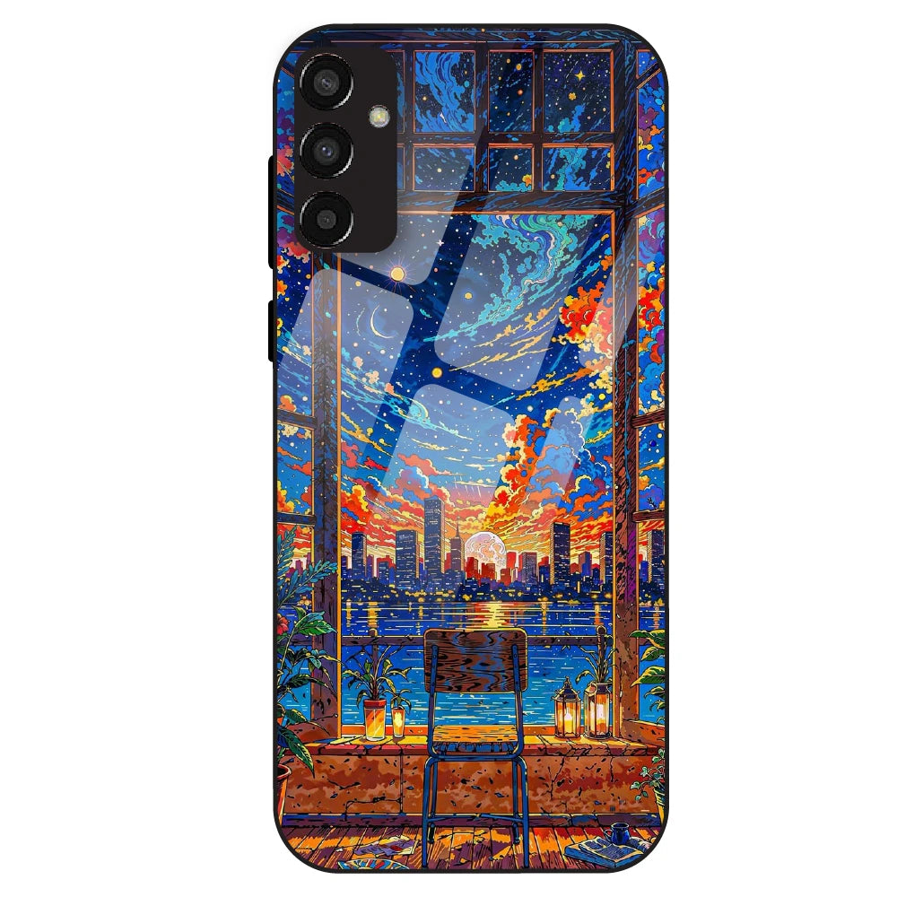 Sunset City View - Glass Case For Samsung Galaxy F13