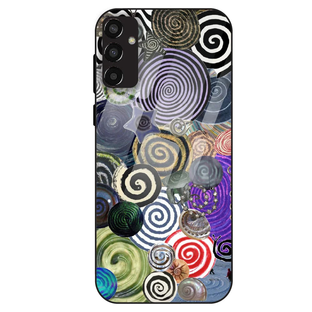 Abstract Spiral Vibe - Glass Case For Samsung Galaxy F13