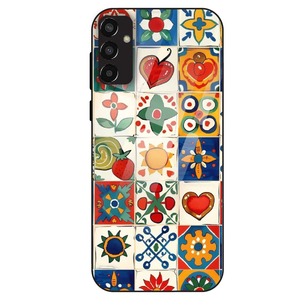 Colorful Tile Art - Glass Case For Samsung Galaxy F13