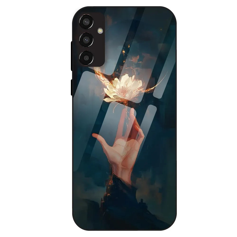 Mystic Hand & Bloom - Glass Case For Samsung Galaxy F13