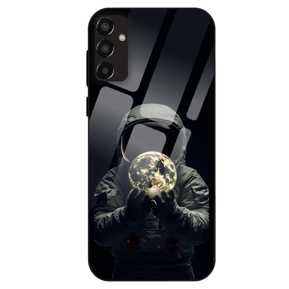 Astronaut Moon Glow - Glass Case For Samsung Galaxy F13