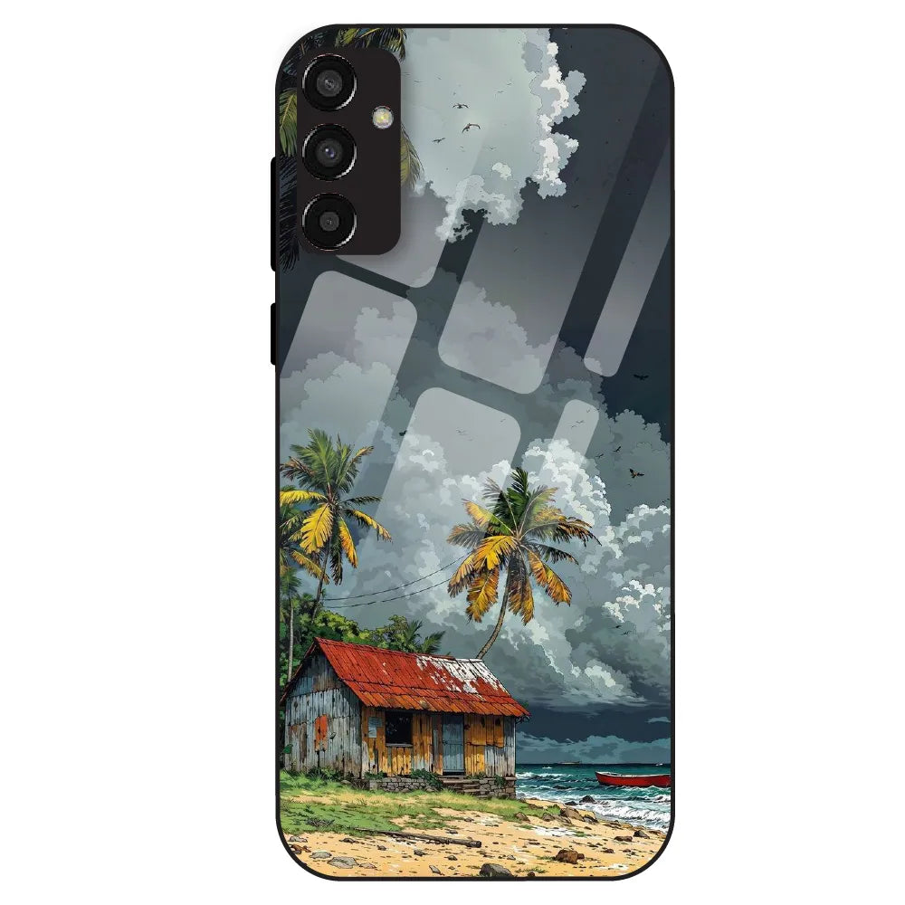 Tropical Beach Hut - Glass Case For Samsung Galaxy A13