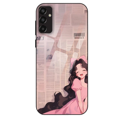 Cute Pink Anime Girl - Glass Case For Samsung Galaxy F13
