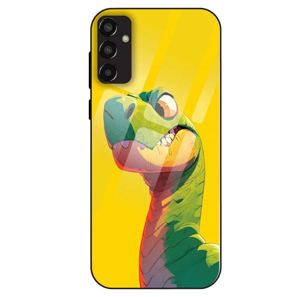 Cute Dino Popt - Glass Case For Samsung Galaxy F13