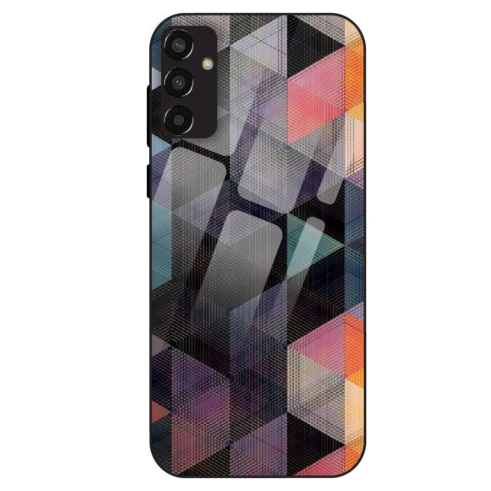 Geometric Prism Grid - Glass Case For Samsung Models