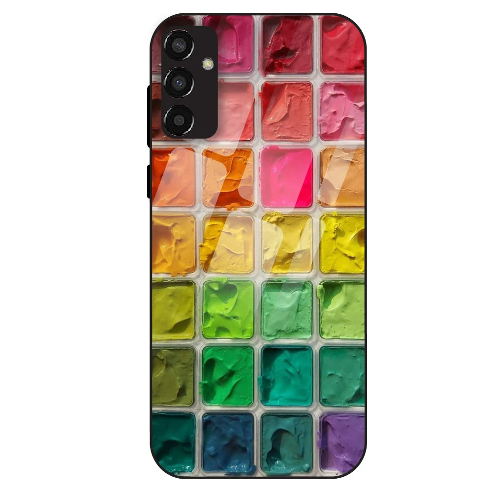 Color Palette Grid Aesthetic - Glass Case For Samsung Galaxy F13